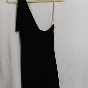 BCBGMaxAzria Black One-Shoulder Dress